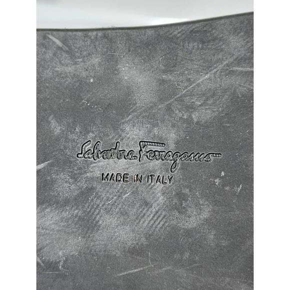 Authentic SALVATORE FERRAGAMO Colorblock Pattern Slingback Sandals Green/Brown - Picture 12 of 13